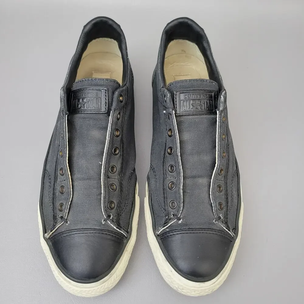 Converse x John Varvatos Chuck Taylor Laceless Slip-On Sneakers Men 9.5 Black - Picture 2 of 16